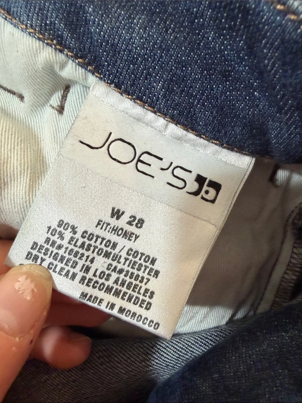 Vintage Joes HONEY FIT Dark Wash Flare Leg Jean Mid Rise Size 28 Stretch Retro